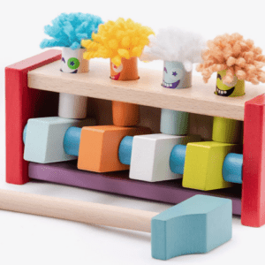 Cubika Wooden hammer Jumping Clowns