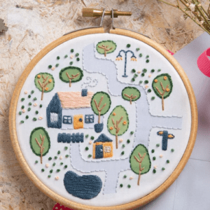 Village Cottage Mini Embroidery Kit