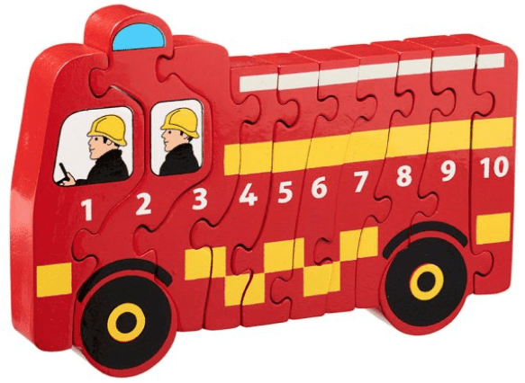 Lanka kade Wooden fire engine number 1-10 jigsaw puzzle