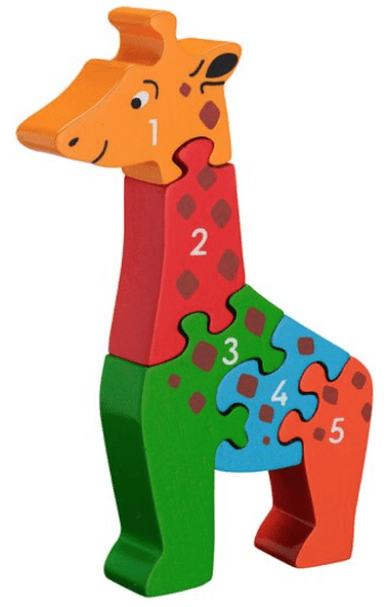 lanka kade Wooden giraffe 1-5 jigsaw puzzle