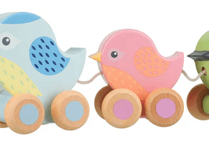 Orange Tree toys Pull Along Birdies