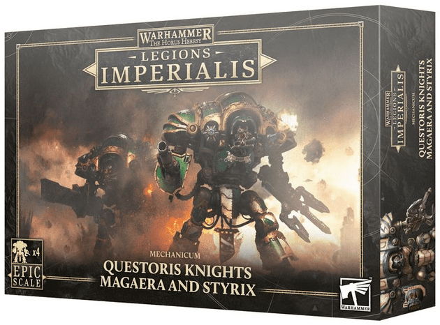 Warhammer Mechanicum Questoris Knights Magaera and Styrix