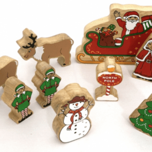 Lanka kade Wooden christmas playset - 9 figures in bag