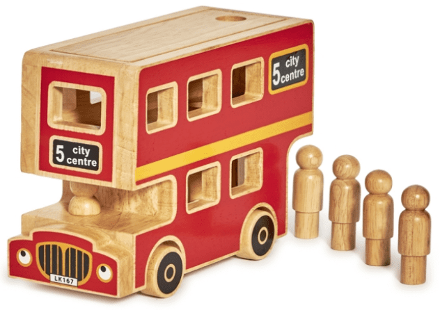Lanka kade Wooden city bus playset