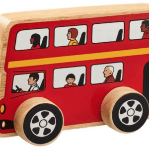 Lanka kade Wooden double decker bus push along toy