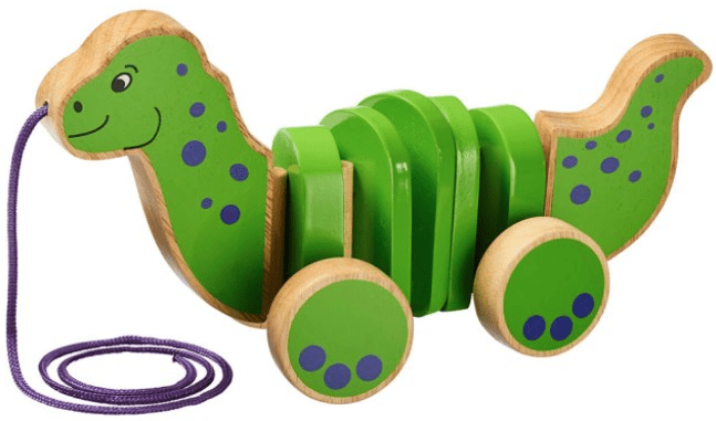 Lanka kade Wooden dinosaur pull along toy