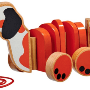 Lanka kade Wooden dog pull along toy