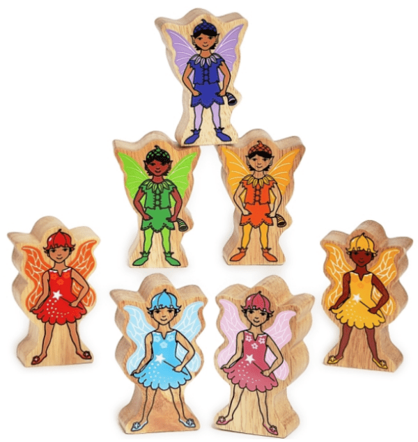 Lanka kade Wooden rainbow fairies playset - 7 figures