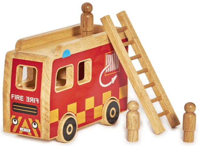 Lanka kade Wooden fire engine playset