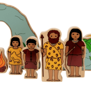 Lanka kade Wooden prehistoric playset - 8 figures
