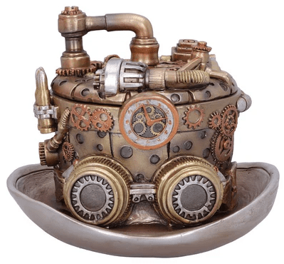 Cogwork Hatter Box Steampunk Hat Storage Ornament